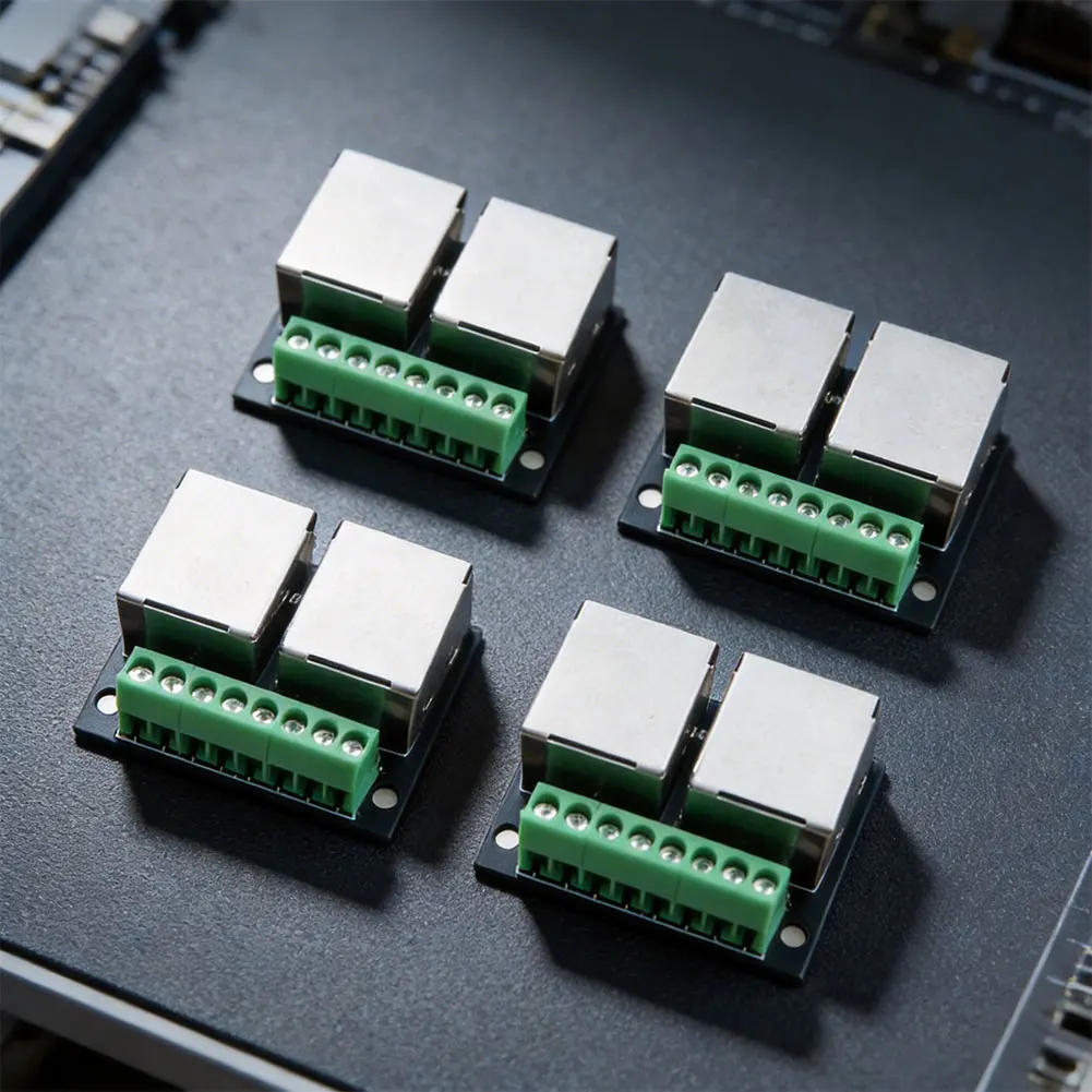 For RJ45 Dual Female Ethernet Adapter Board 37x28x1.5mm Fiberglass Terminal Block with 3.5mm Pitch for For network Devices