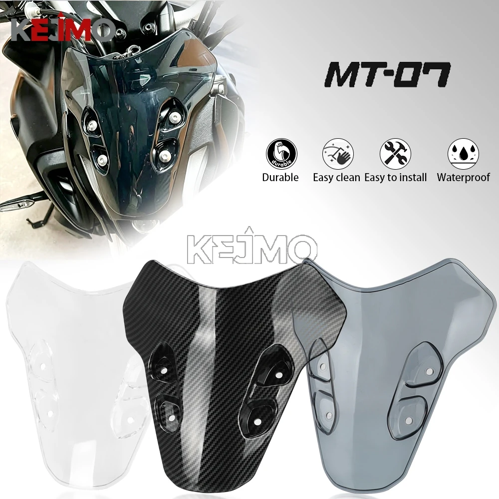 MT07 2024 2023 FIT For Yamaha MT 07 mt07 MT-07 mt 2021-2024 Motorcycle Wind Shield Double Bubble Windshield Deflector Protection