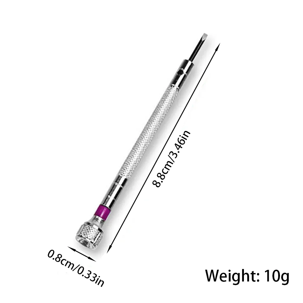 1/13pcs Precision Screwdriver 0.6-2.0mm Flat and Cross Screwdriver Set 13 Specifications High Hardness Steel Watch Repair Tool