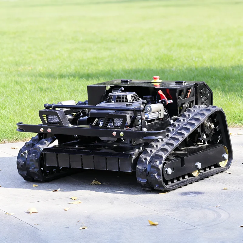 

Индивидуально настраиваемая гусеничная сельскохозяйственная газонокосилка с дистанционным управлением и многофункциональным управлением для прополки теплиц и склонов.