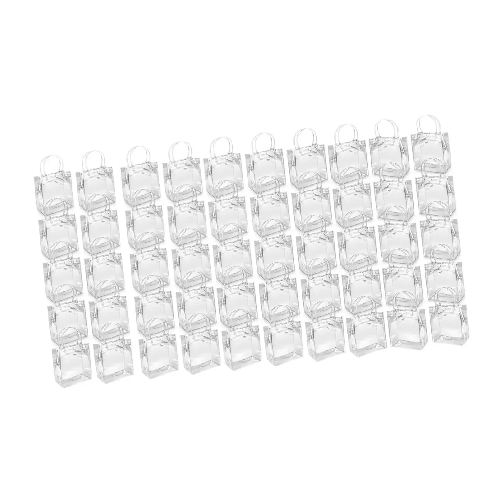 Reusable Transparent PVC Tote Small Goodie Bags Candy Gift Packaging Pouch for Tea Party Baby Shower Birthdays