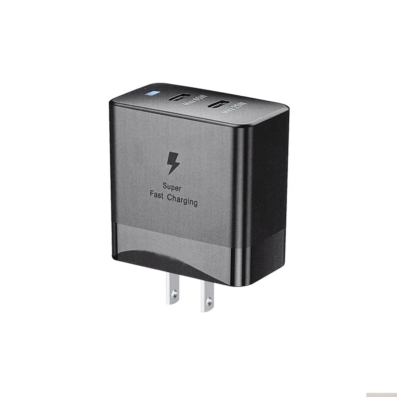 65W dual USB-C port small power adapter with dual PD fast charging suitable for  S23 S22 charger