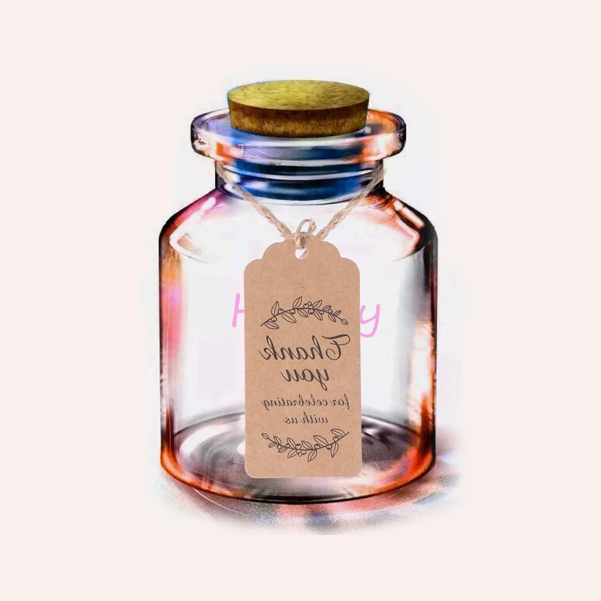 101Pcs Kraft Paper Tags Simple Classic Thank You Notes for Thanksgiving Wedding Christmas Favor Tags Message Cards