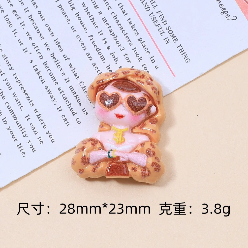 3 قطعة/الوحدة جديد الأميرة الأمير اكسسوارات الراتنج كبوشن مسطح لتقوم بها بنفسك مواد الحرف صنع المجوهرات السحر #6