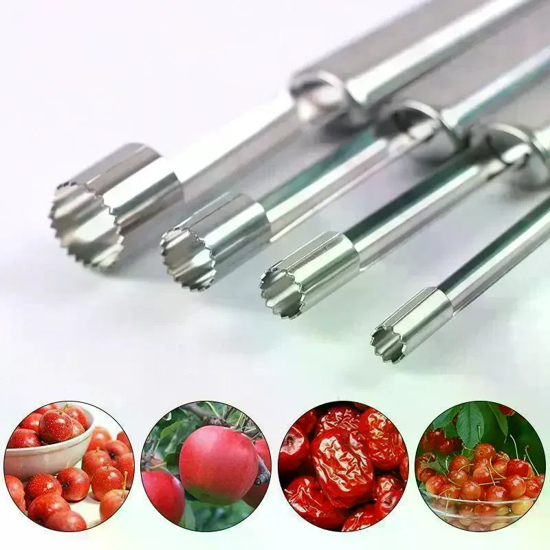 4pcs Fruit Core Remover Cutter Kitchen Gadgets Stainles Steel Home Tool Apples Red Dates Cherry Corers Fruit Core Remove Tool