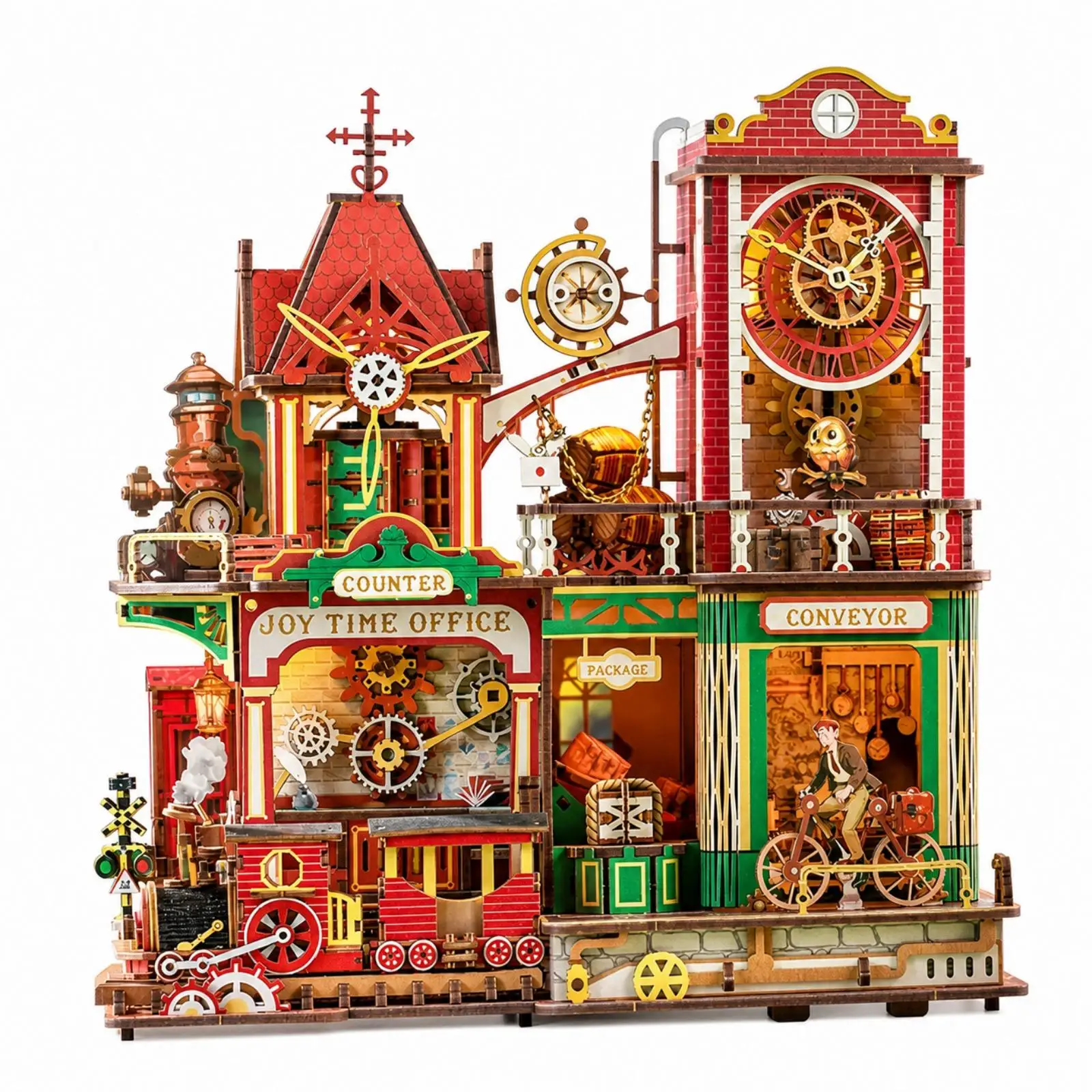 Mechanical Model Kit Retro 3D Wooden Puzzle Charming for Collectors