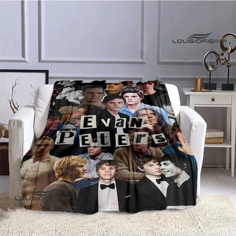 3D Evan Peters pattern printed blanket fashion keeps warm beautiful blankets soft and comfortable blanket birthday gifts