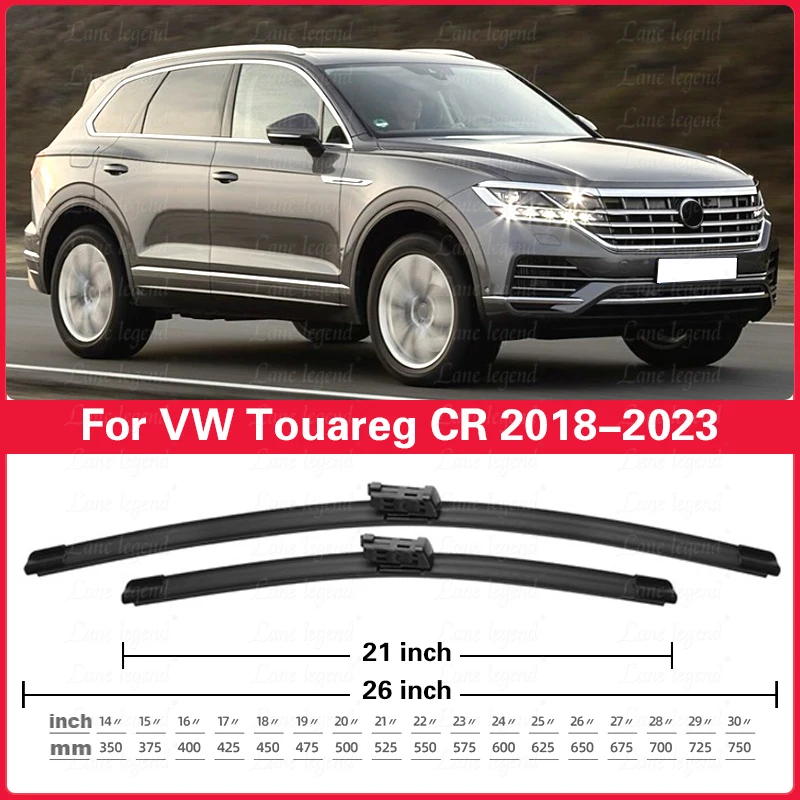 شفرات المساحات ل Volkswagen VW Touareg CR CR7 2018 2019 2020 2021 2022 2023 غسالة الزجاج الأمامي ملحقات الزجاج الأمامي #4
