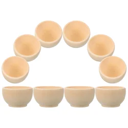 Small Unfinished Wooden Bowls Pinch Bowls Condiment Cups Salt Cellars Nuts Bowls Unpainted Miniature Bowls Diy Painting Art