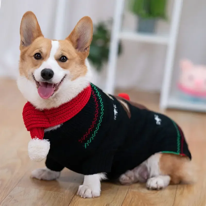 Dog Clothes Autumn and Winter Corgi Clothing Small and Medium Dogs Winter Warm Christmas Cotton Clothes Pet Thickened Winter