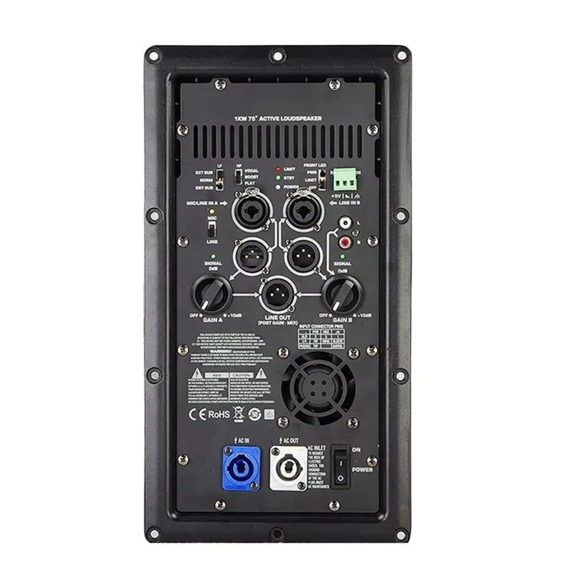 【HOT】K12A وحدة مضخم الطاقة الرقمية الاحترافية 1000 وات مضخم الطاقة النشط من الفئة D واسع للمسرح المنزلي