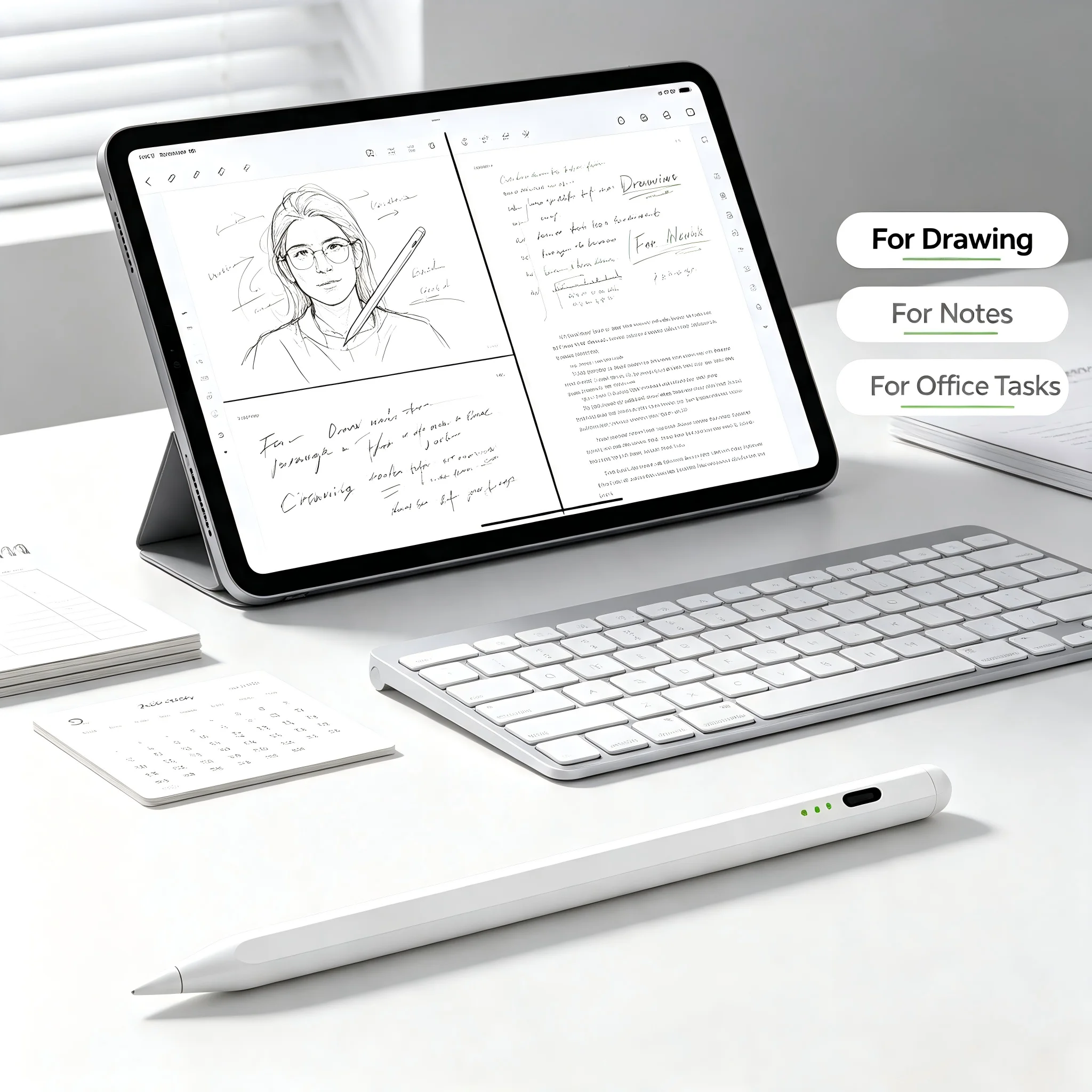 Active Stylus Pen Magnetic Charging Touch Pencil for Apple iPad Drawing Writing, Compatible with 2018-2025 iPad Models