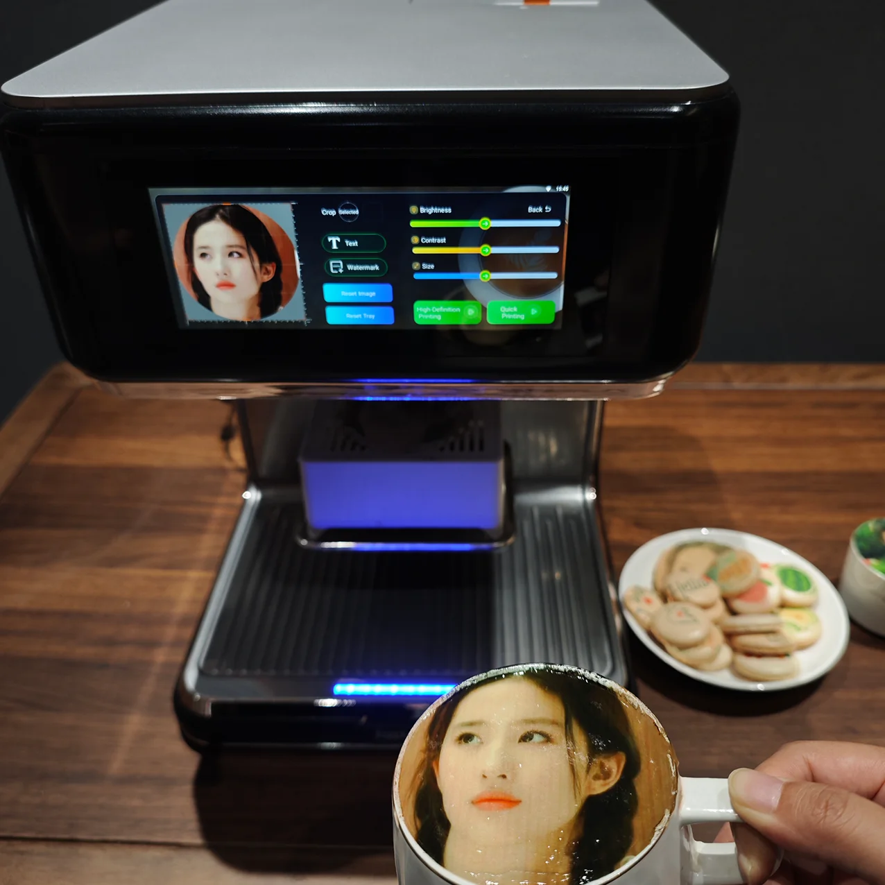 2025 New Generation Cappuccino Art Printing Machine Automatic Coffee Machine That Prints Picture Edible Coffee Printer