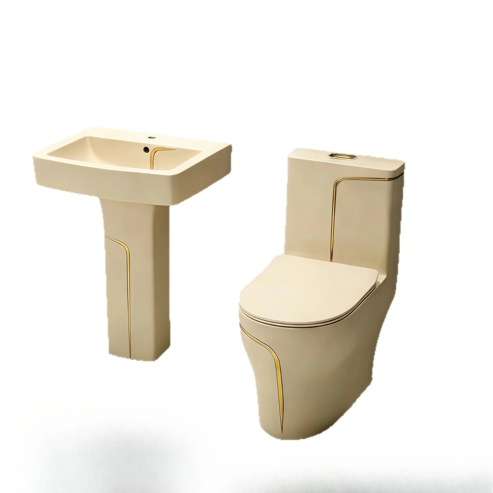 Color toilet ceramic bathroom siphon water saving deodorant pumping toilet large diameter anti-splashing water