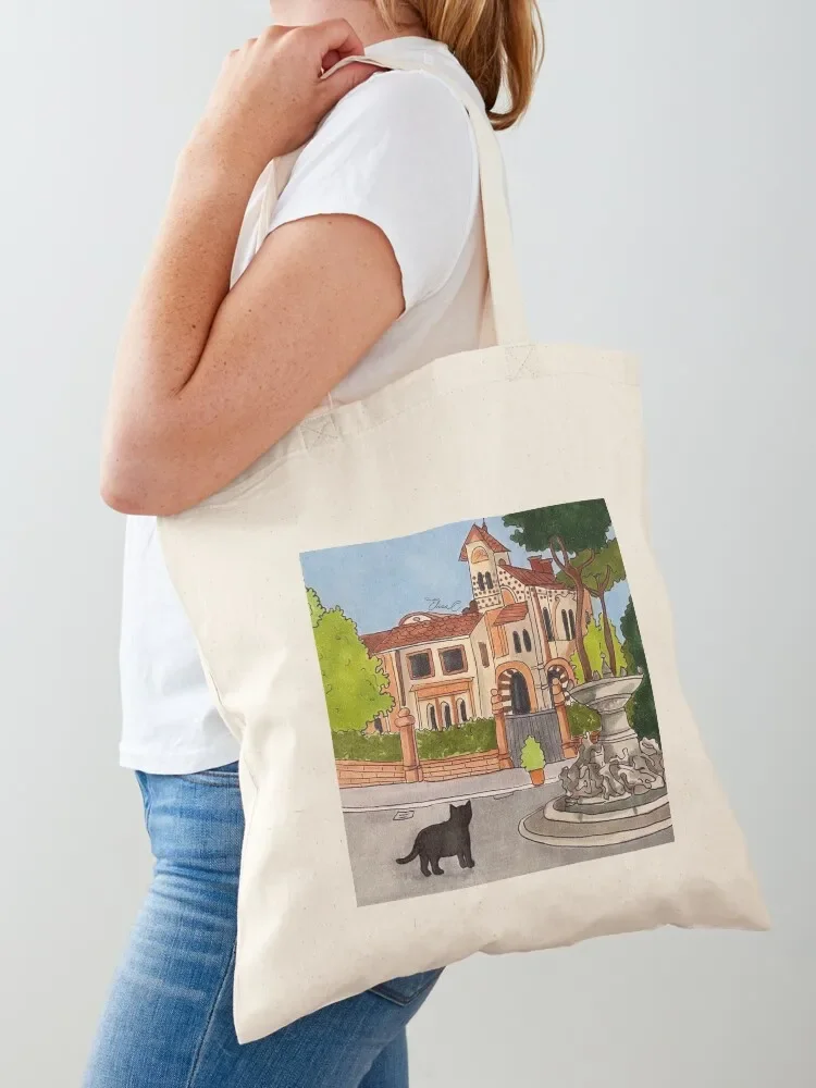 Journal of a Cat in Rome - Coppedè Tote Bag bags luxury women bags for women canvas shopping bag reusable shopping bags Tote Bag