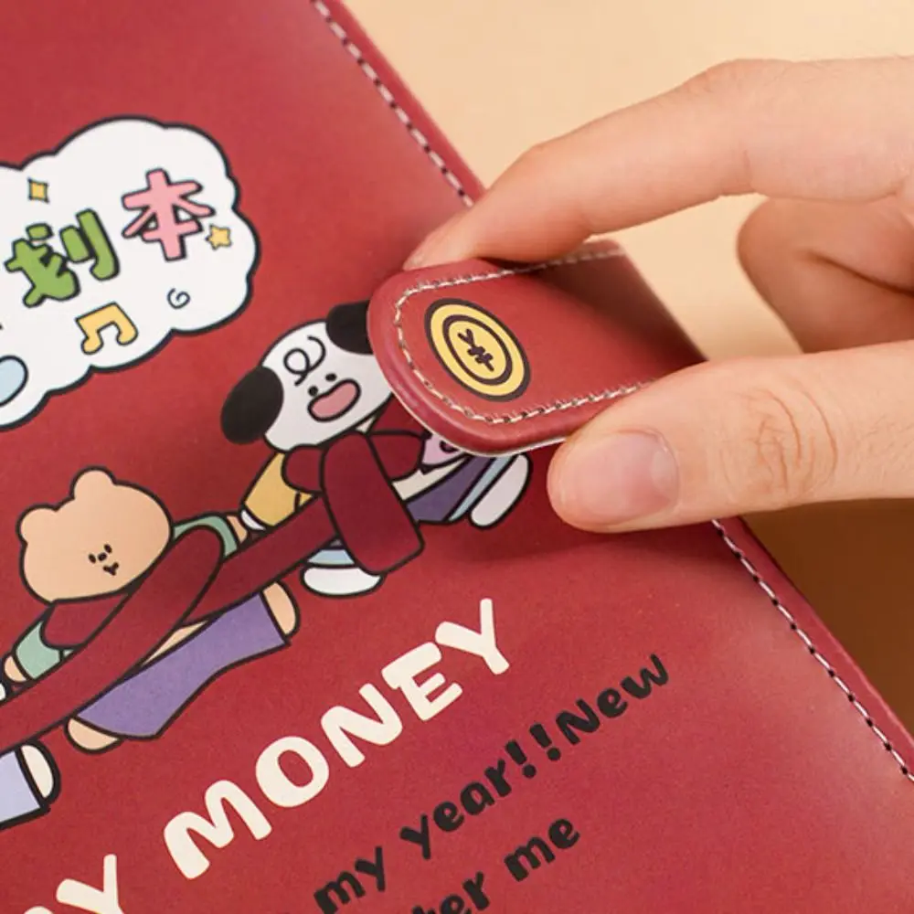 الكرتون توفير المال الموثق 100 ورقة بولي Leather الجلود حساب كتاب الميزانية الموثق التوفير كتيب المغلفات النقدية مخطط المنظم #3