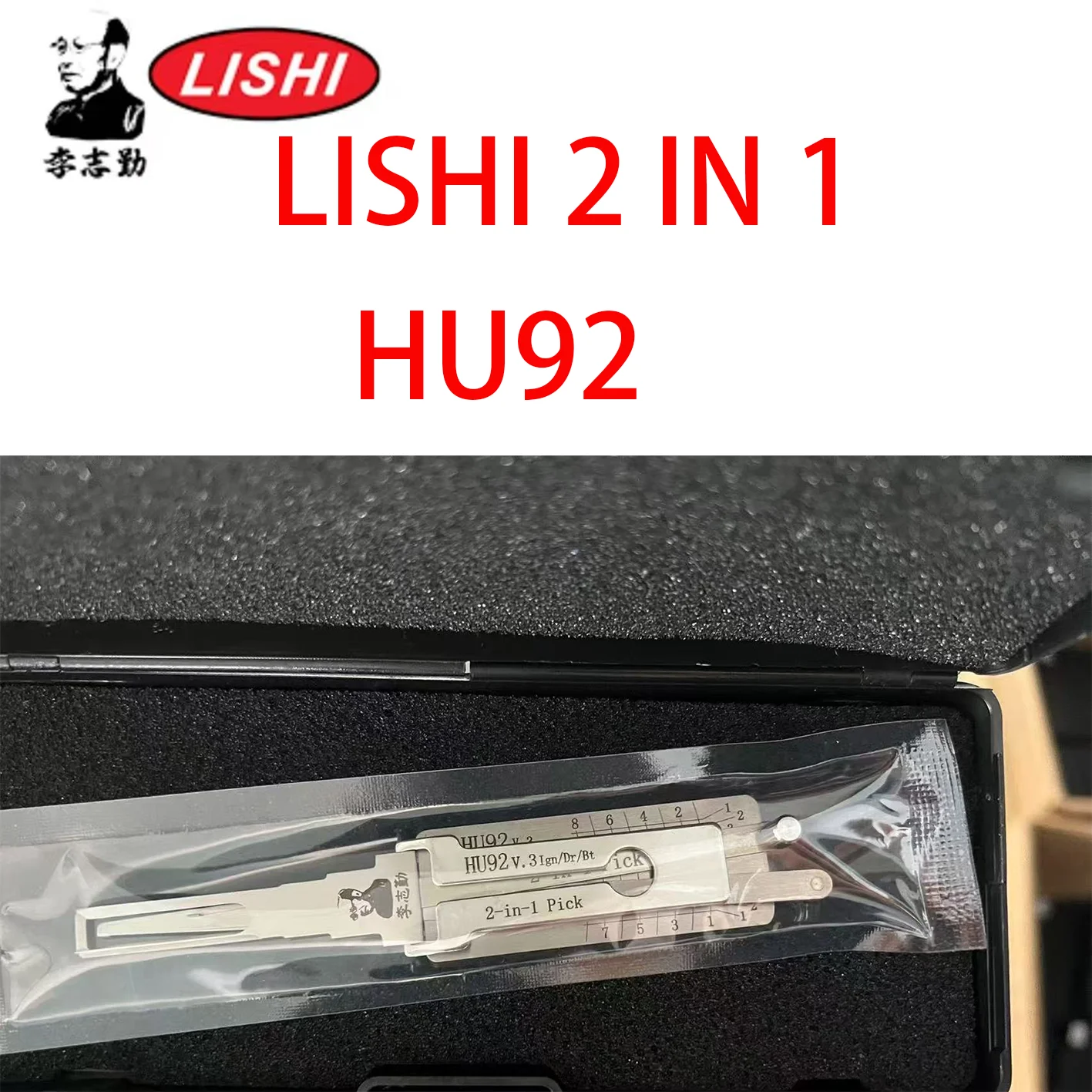 1PCS Key Decoder Lishi 2 in1 HU92 Locksmith Tools for Car Lock Auto Pick and For BMW Mini Cooper Ganzua Lockpicking Master