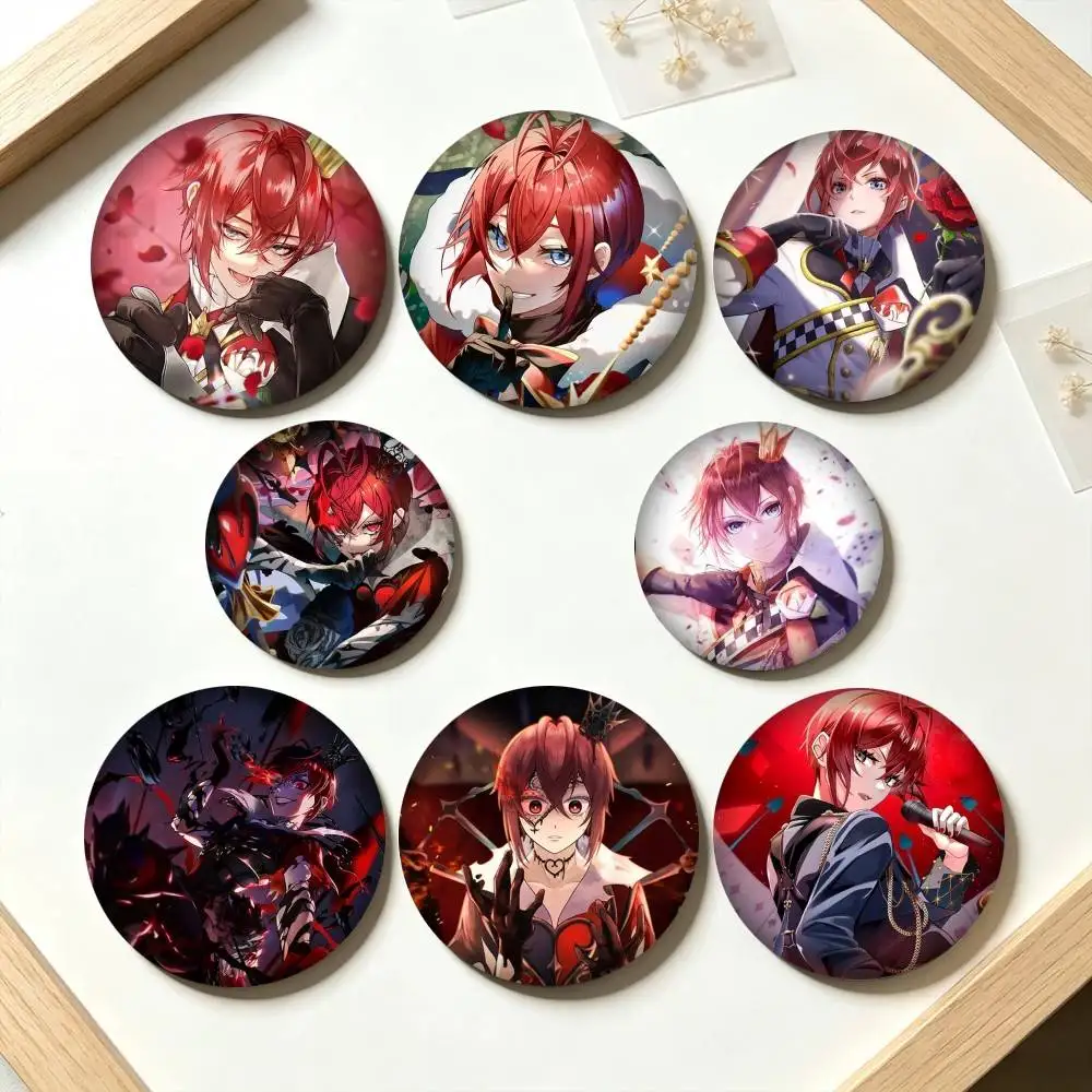 R-Riddle Rosehearts Twisted Wonderland  25mm 32mm 44mm 58mm 75mm Brooches Badges Pins for Accessories Gift