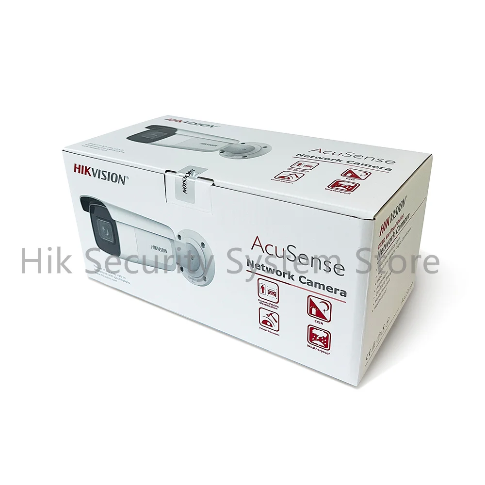 Cámara de red tipo bala varifocal motorizada Hikvision DS-2CD2643G2-IZS 4MP AcuSense