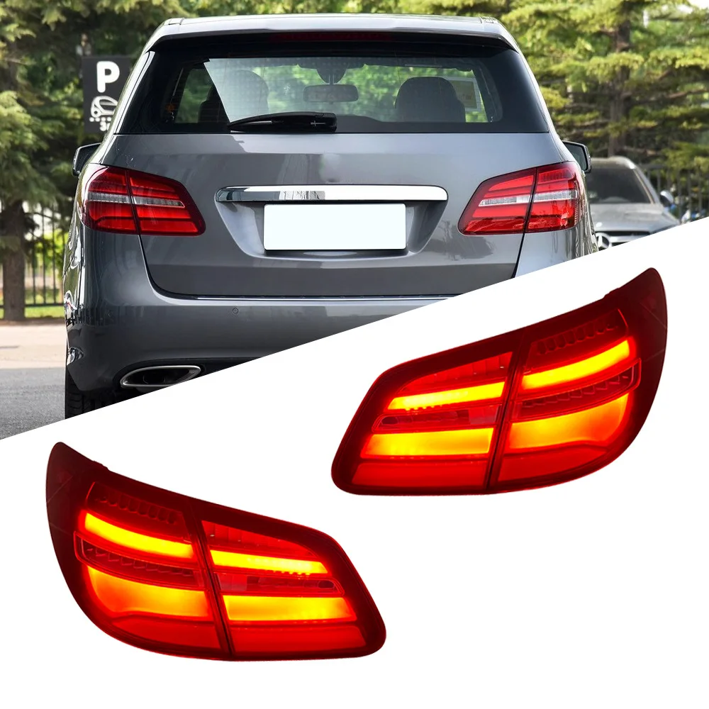 

MercedesBenz B Class W246 2015-2019 светодиодные обновленные автоматические динамические задние фонари с прозрачными линзами, новый сорт, 12 В, автомобильные аксессуары