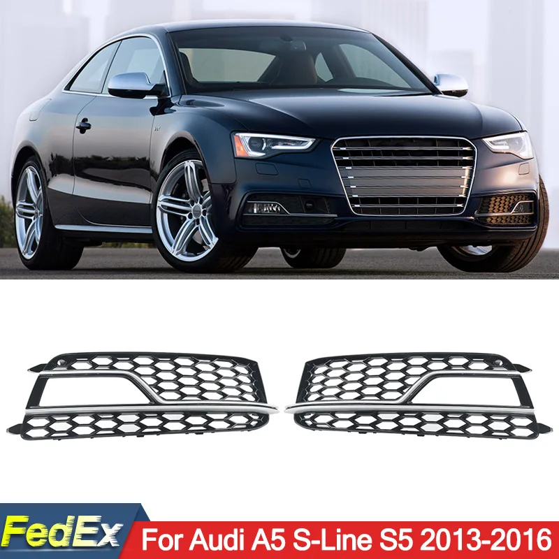 

Пара передних бамперов, решетка противотуманных фар, внешняя крышка для Audi A5 S-Line S5 2013-2016
