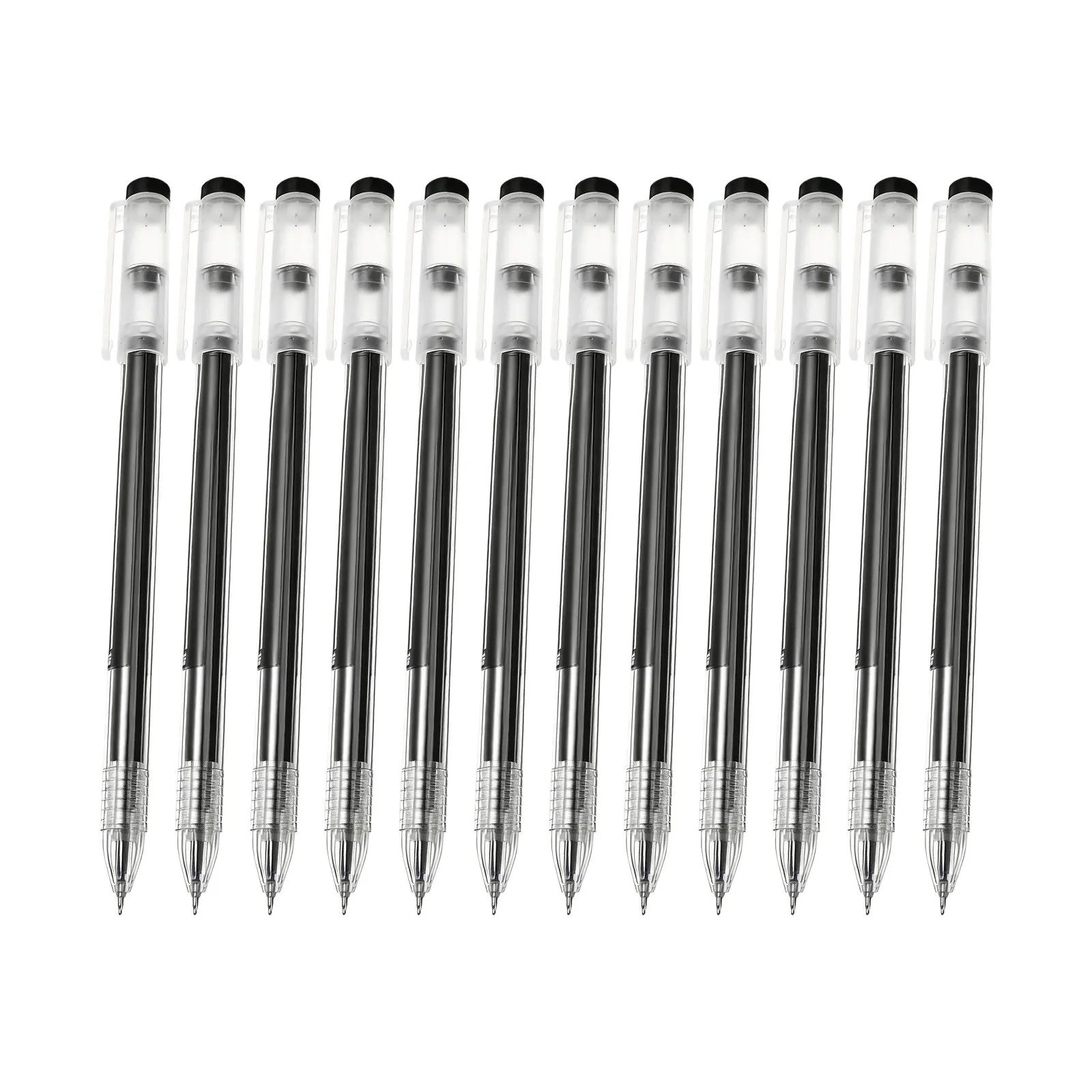 

12Pcs Neutral Pens Full Needle Gel Ink Pens Smooth Writing Student School Office Home Use Portable Lightweight Simple Design