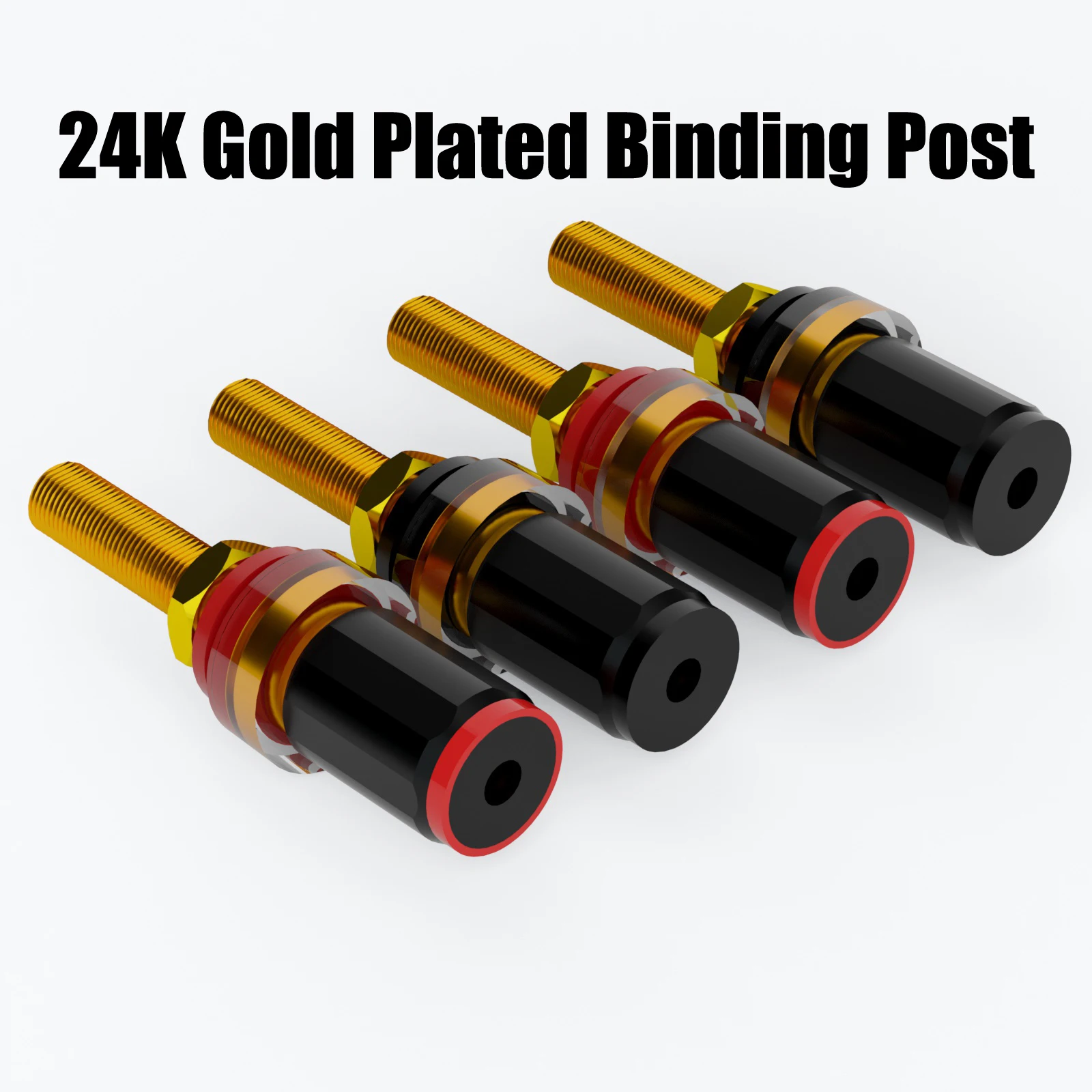 مكبر الصوت محطة ملزمة آخر 60 مللي متر الموز التوصيل جاك لوحة جبل موصل مقبس نحاسي 24K مطلية بالذهب لمكبرات الصوت