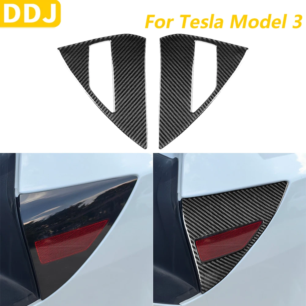 

For Tesla Model 3 Highland 2023-2025 Carbon Fiber Exterior Charging Port Panel Trim Cover Car Accessories Decoration Sticker