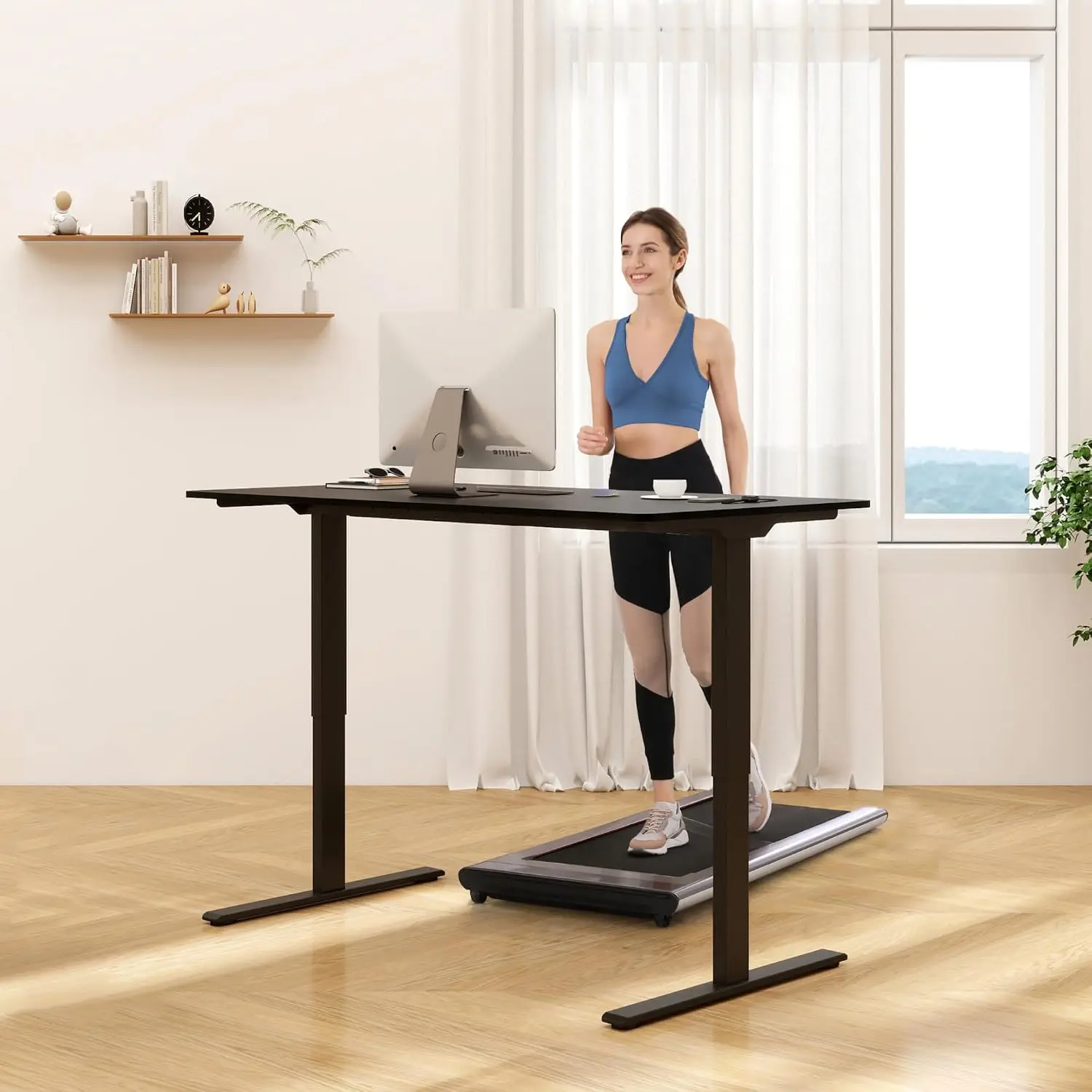 Dual Motor Electric Standing Desk Adjustable Height 55x28 Inch, Customized