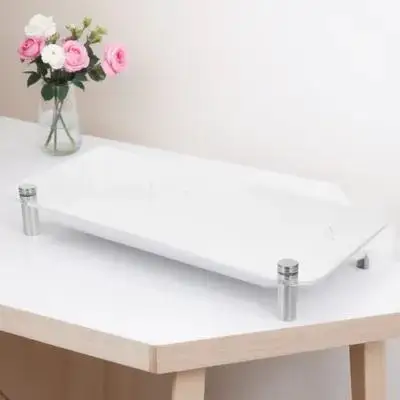 Monitor Stand Desktop Organizer Acrylic Monitor Riser Computer Storage Stand Office Display Shelf Computer Screen Riser