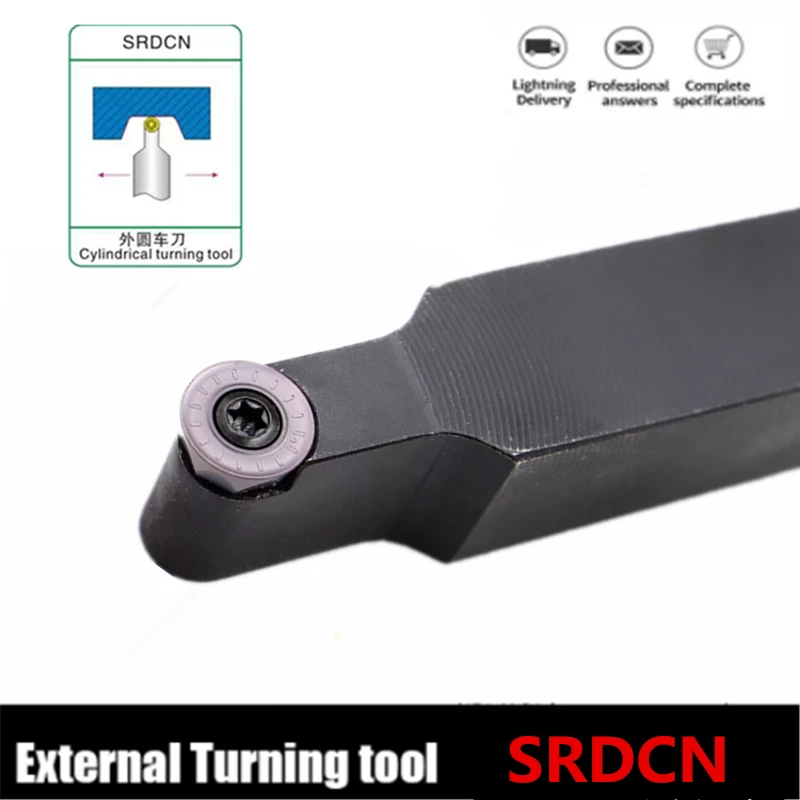 1PC SRDCN1212H06 SRDCN1616H06 SRDCN1616H08 SRDCN2020K08 SRDCN2525M12 CNC Lathe cutter Tools SRDCN External turning tool holder