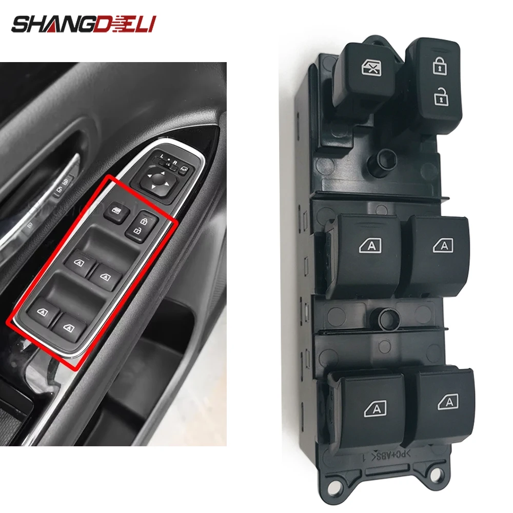 

16Pins Car Power Window Control Switch Window Lifter Switch Button Compatible For Mitsubishi Outlander 2019 2020 2021