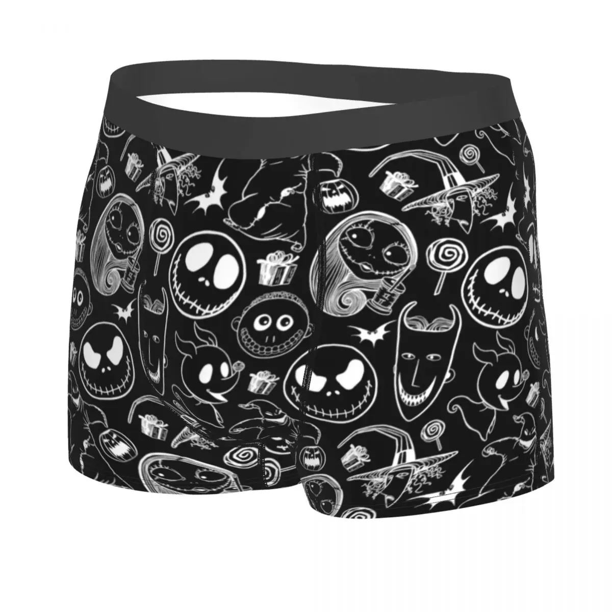 Custom Nightmare Before Christmas Boxers Shorts Men\'s Halloween Movie Jack Skullington Briefs Underwear Cool Underpants