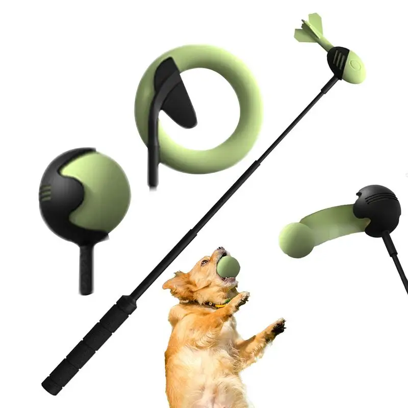 Pet Tennis Ball Thrower Interactive Puppy Ball Toys Retractable Anti-slip Handle Dog Ball Throwing Stick Tennis Ball Thrower