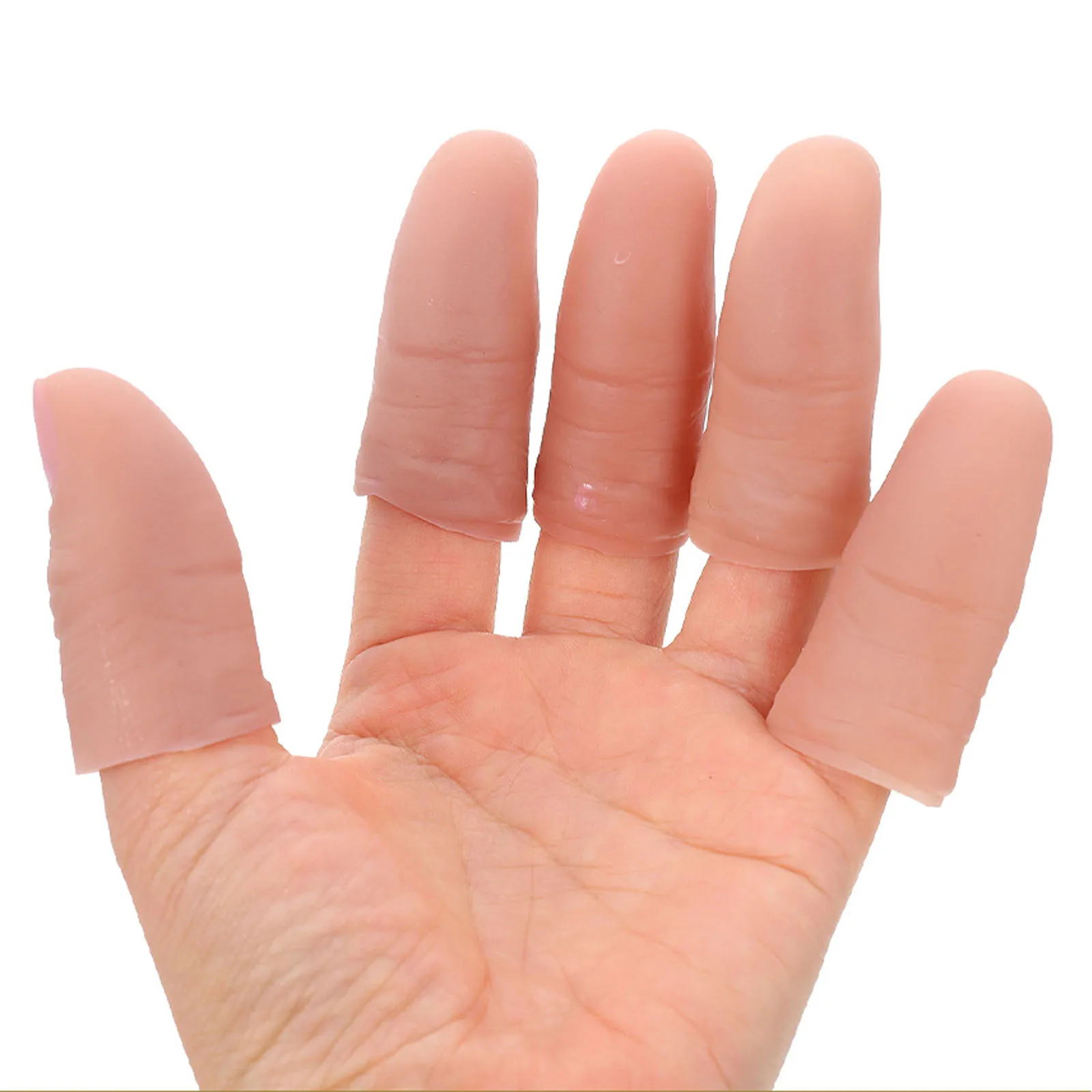 

20 Pcs Fake Fingers Realistic Thumb Tips Lifelike Finger Covers Reusable Tricks Props for Party Pranks Performance Gimmick