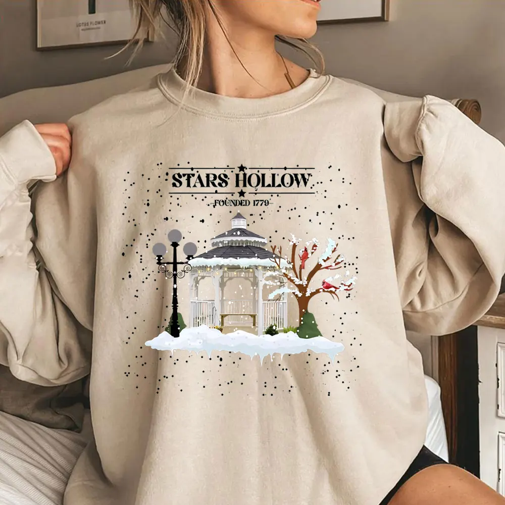 Stars Hollow Bluza Gilmore Girl I Smell Snow Shirt Gilmore Girls and Coffee Christmas Hoodie Lorelai Modna bluza świąteczna