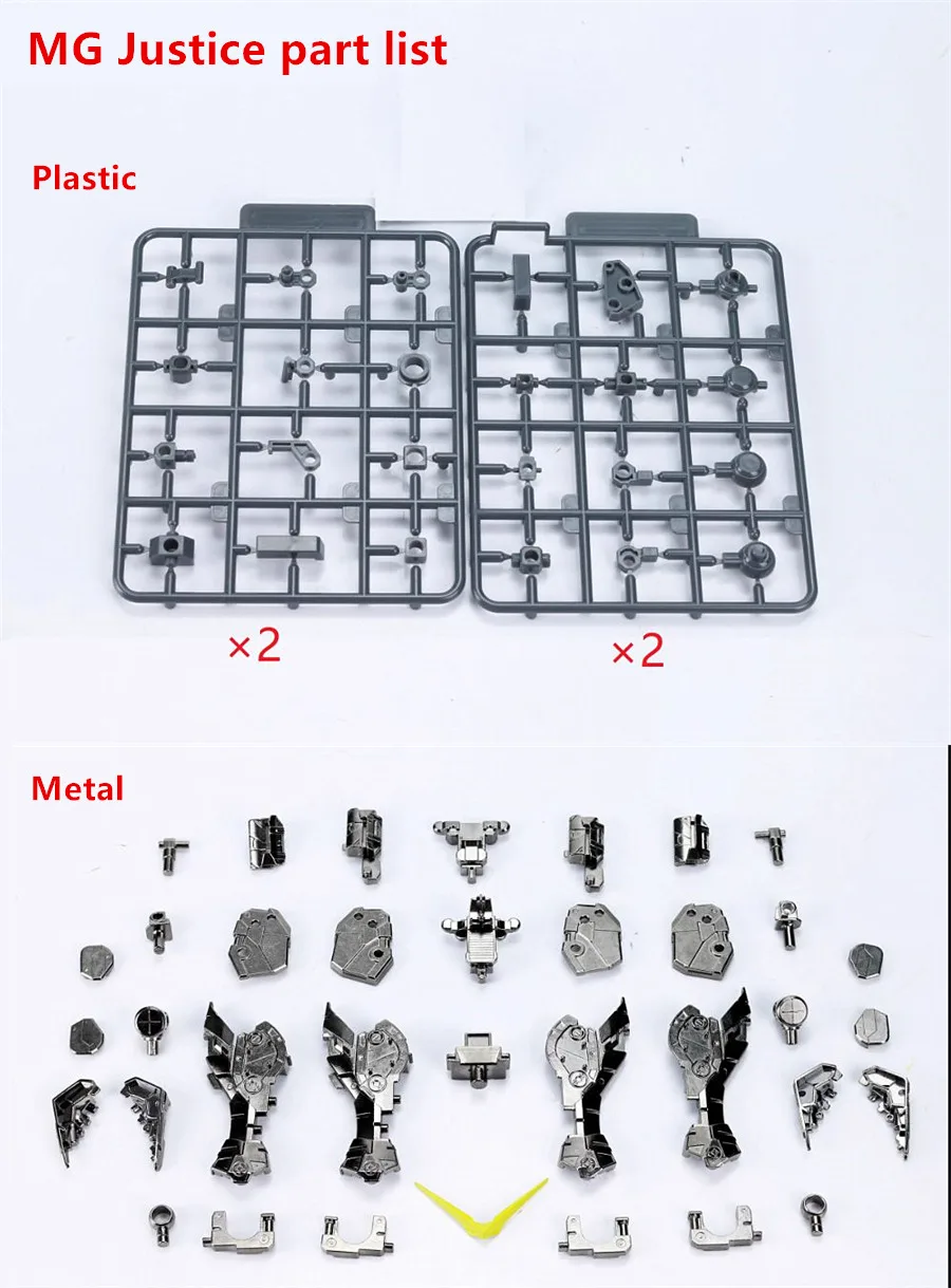 

ACE reinforced metal frame modified parts for MG 1/100 ZGMF-X09A Justice DA067