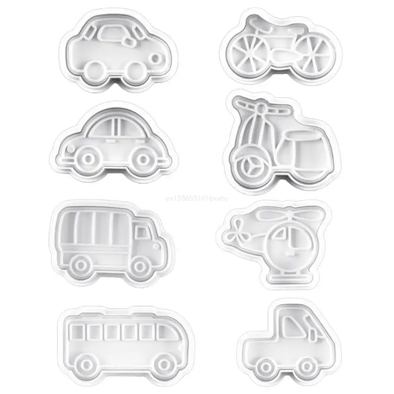 

Dropship 4pcs/set 3D Car Spring Cookie Mold Biscuit Cutter Baking Mould DIY Kitchen Cake