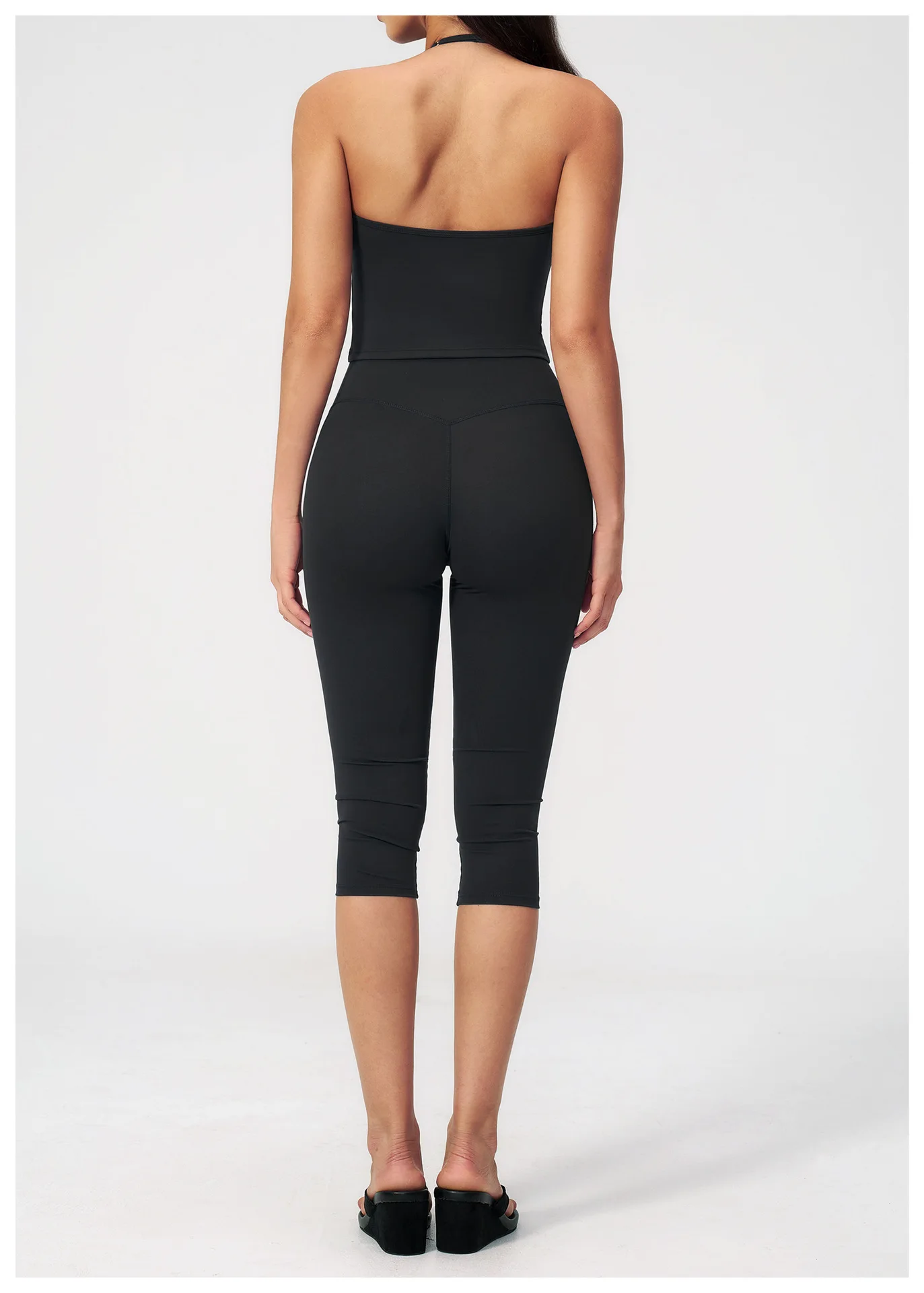 Women Tracksuit Yoga Set 2PCS Sports Set Short Sleeve Fitness Outfits Workout Clothes Running Capri Pants Gym Suit Athletic Wear