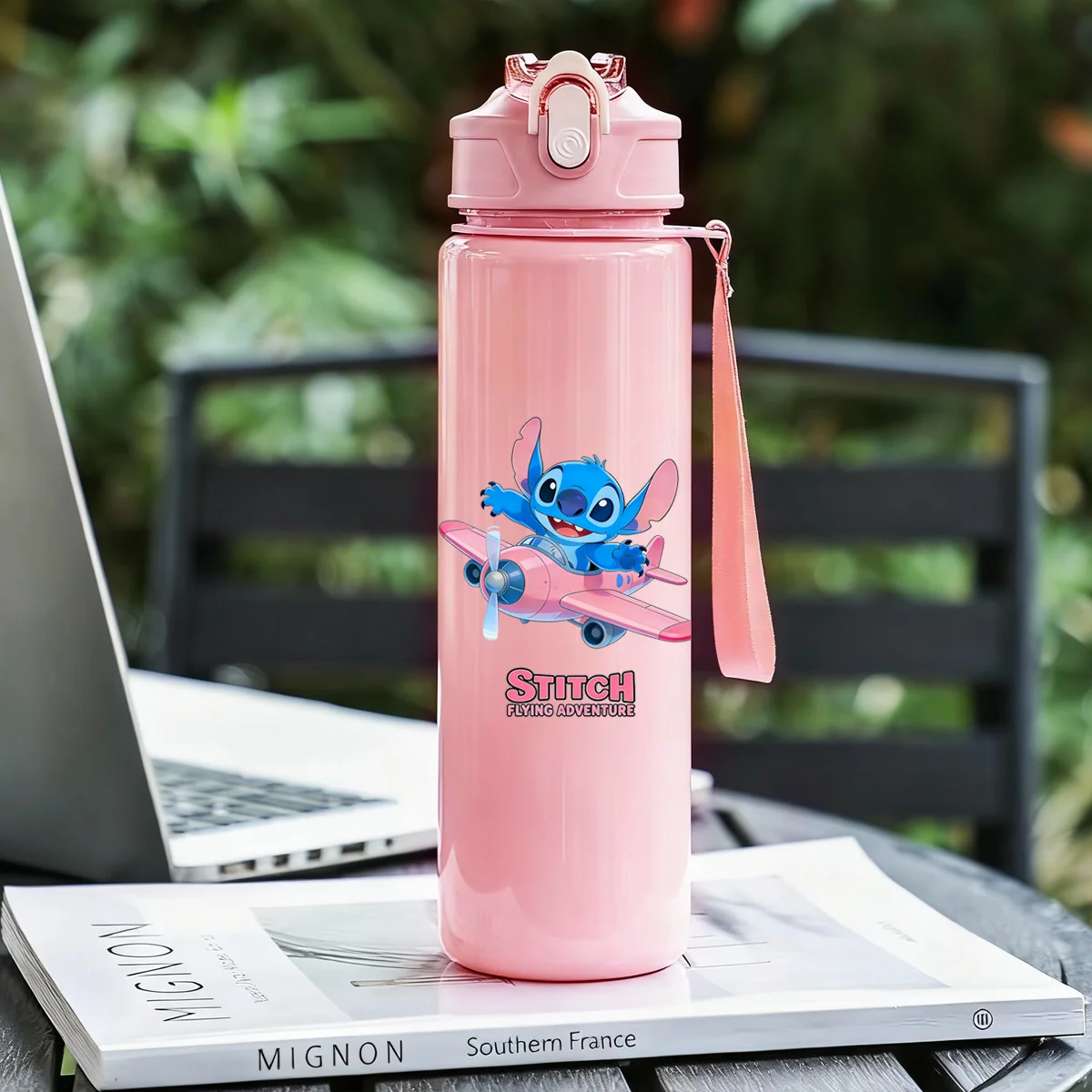 

Kawaii Stitch Straw Water Bottle 750ml, Cute Portable Cup For Indoor Outdoor, Perfect Gift For Couples Loved Ones