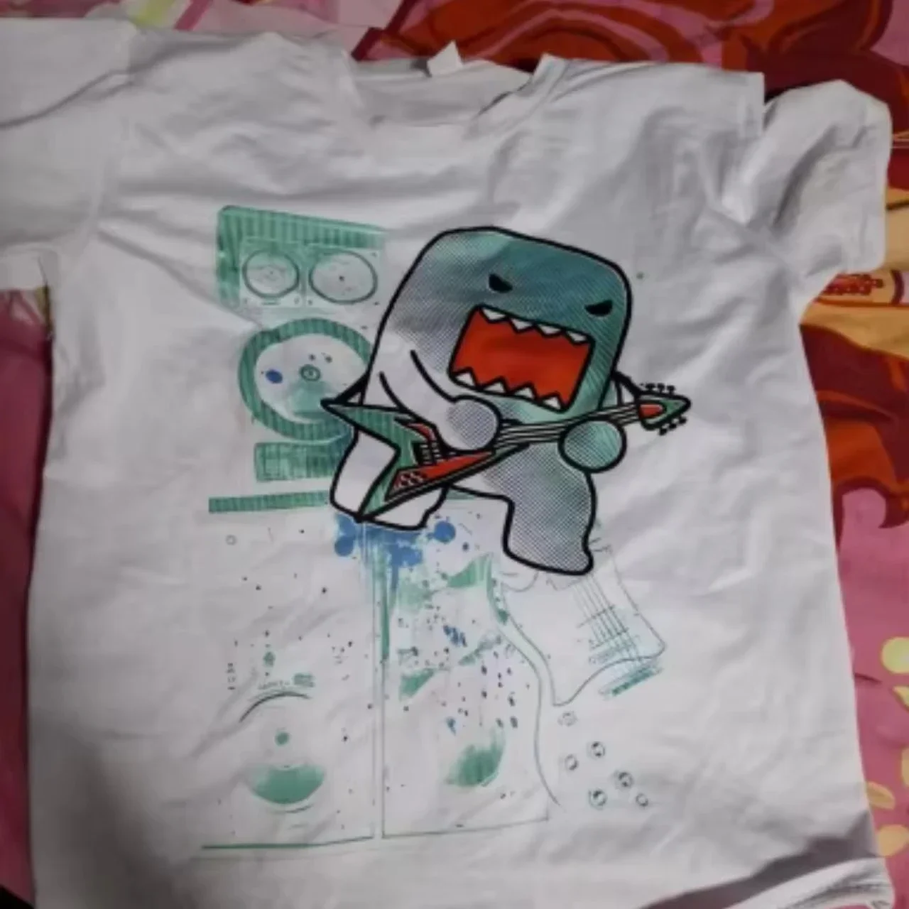 2025 الصيف حجر الراين مضحك نمط اليومية تي شيرت الرجال والنساء بسيط اللون كتلة تنوعا القوطية قصيرة الأكمام فضفاضة تيز