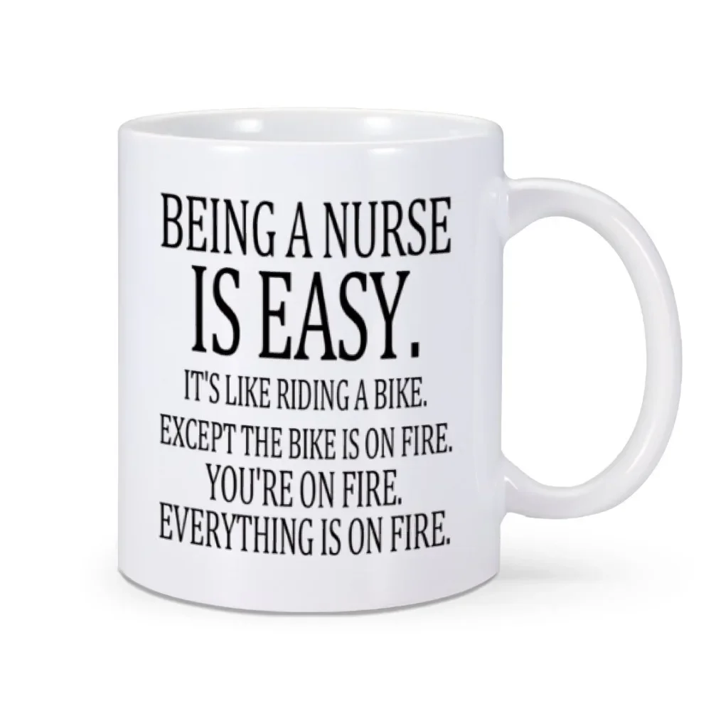 Funny Sarcasm Nures Mug 11 Oz Ceramic Coffee Mugs Tea Water Cup Novelty Perfect Mug Gift for RN Nursing Student Favorite Nurse