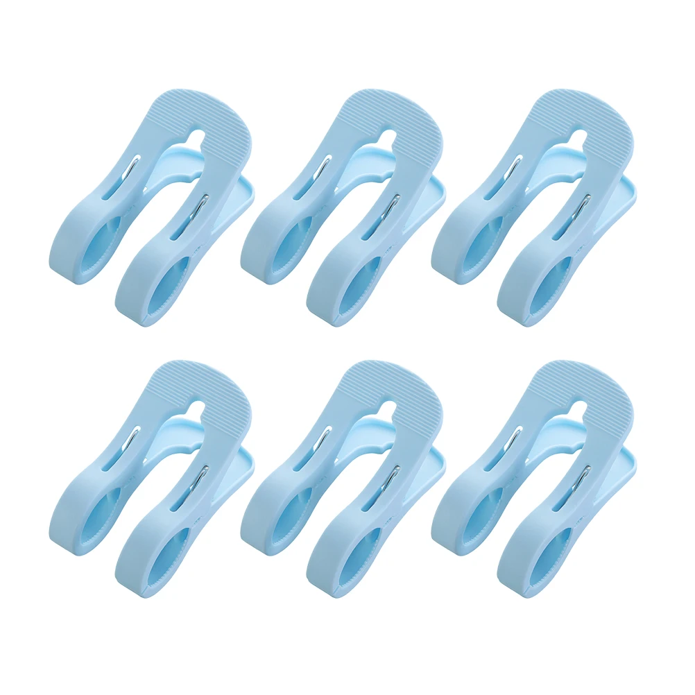 

10Pcs Windproof Plastic Clothespins Large Non-Slip Quilt Clips Strong Metal Ring for Clothes Dryer Windproof Clothes Clip