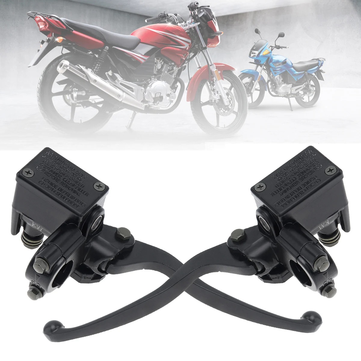 

Hydraulic Brake Motorcycle Brake Pump Buggy Scooter Cylinder Pump Handle Right Left Clutch Lever NO Rearview Mirror Thread Hole