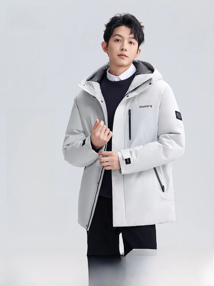 

Snow Flng 2026 Spring New Men's Outdoor Workwear ort down Jaet Spor Warm Polyester Fiber Du down Filling Busin S...