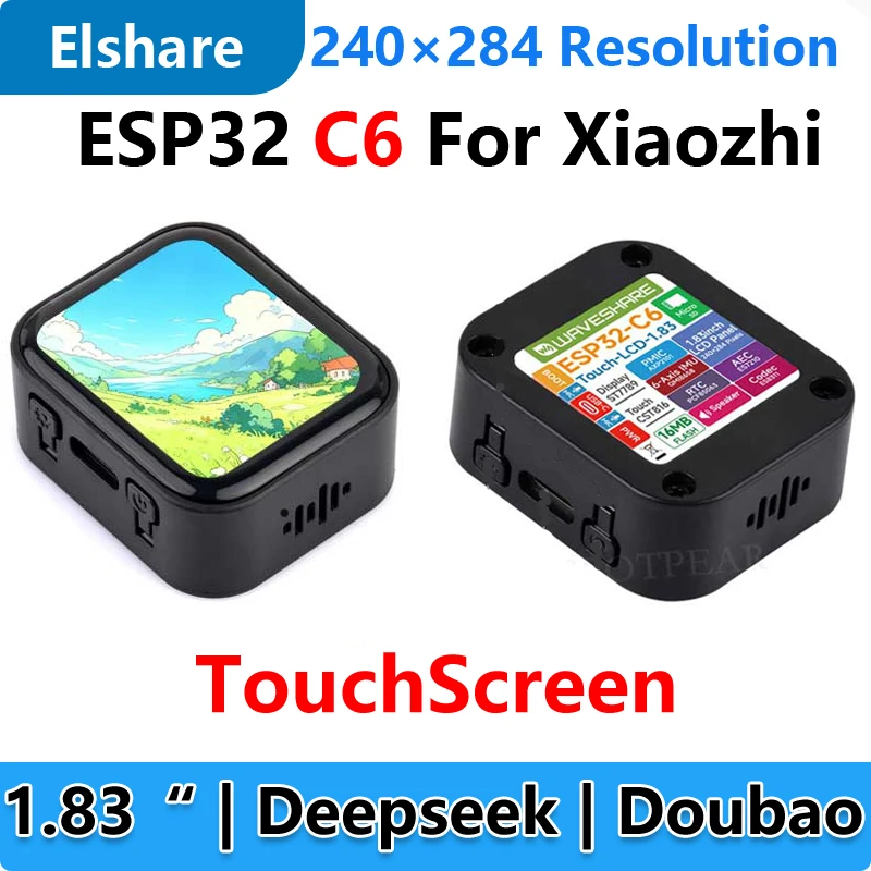 

DeepSeek AI Voice Chat ESP32 C6 Development Board 1.83 inch TouchScreen Display 240×284 Resolutio For Xiaozhi
