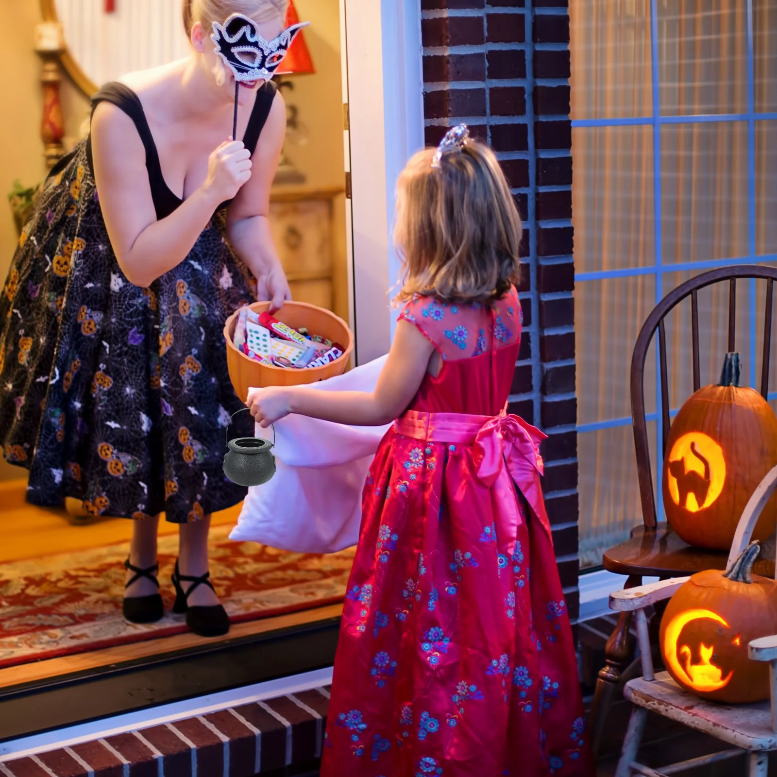 

18 Pcs Halloween Pumpkin Bucket Props Supplies Decorate Party Decorations Cauldron Buckets