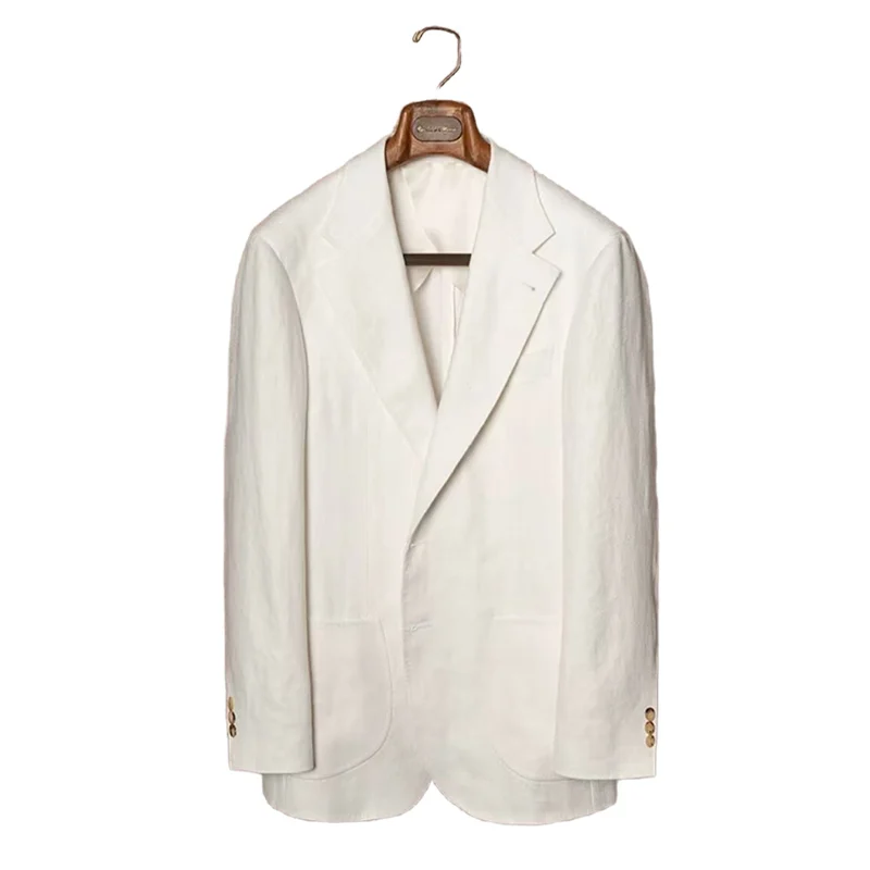 Summer Thin Retro Men's Breathable Linen Small Suit Italian Retro Slim Casual Blazer Trendy