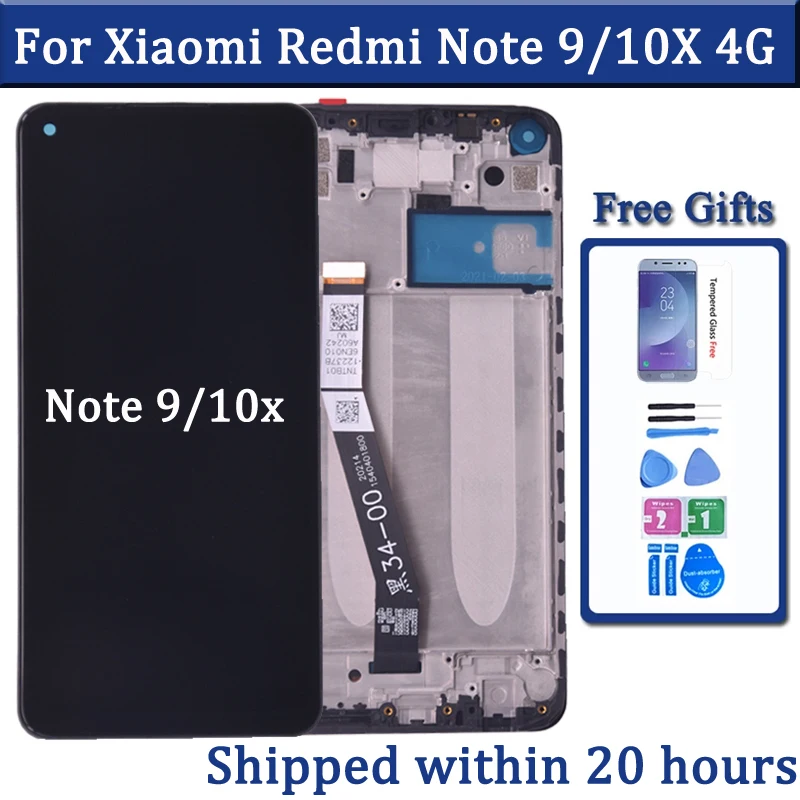 Écran tactile LCD pour Xiaomi Redmi Note 9, 10X, 4G, 6.53 \