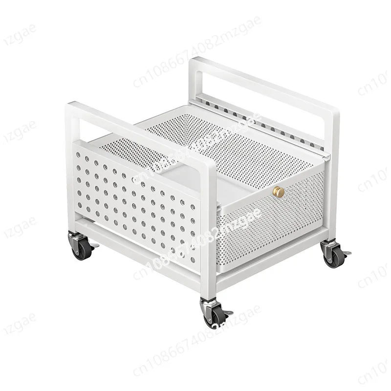 

Dirty clothes basket under the bathroom cabinet can be moved with wheeled shelves bathroom multi-layer miscellaneous storage